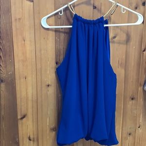 Charlotte Russe royal blue dressy top